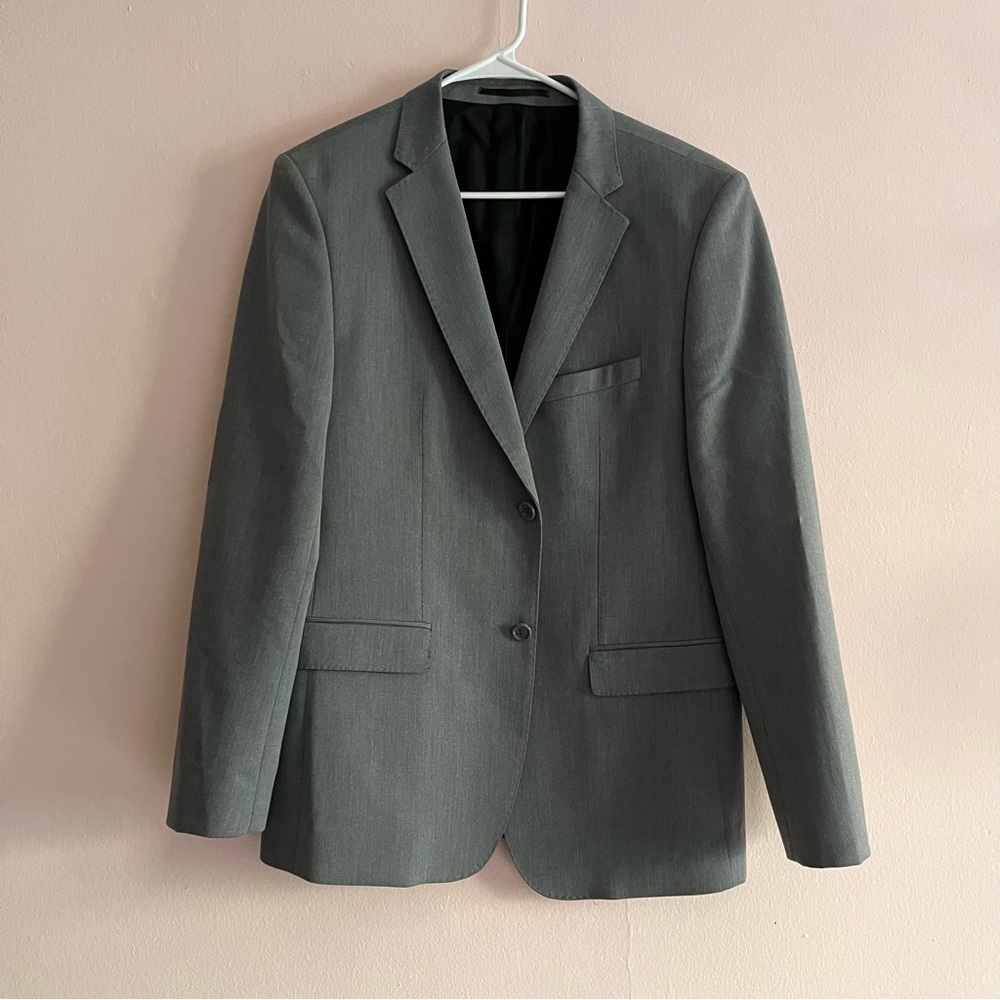 Zara Man Basic light gray blazer sports jacket coat EU 52 USA 42